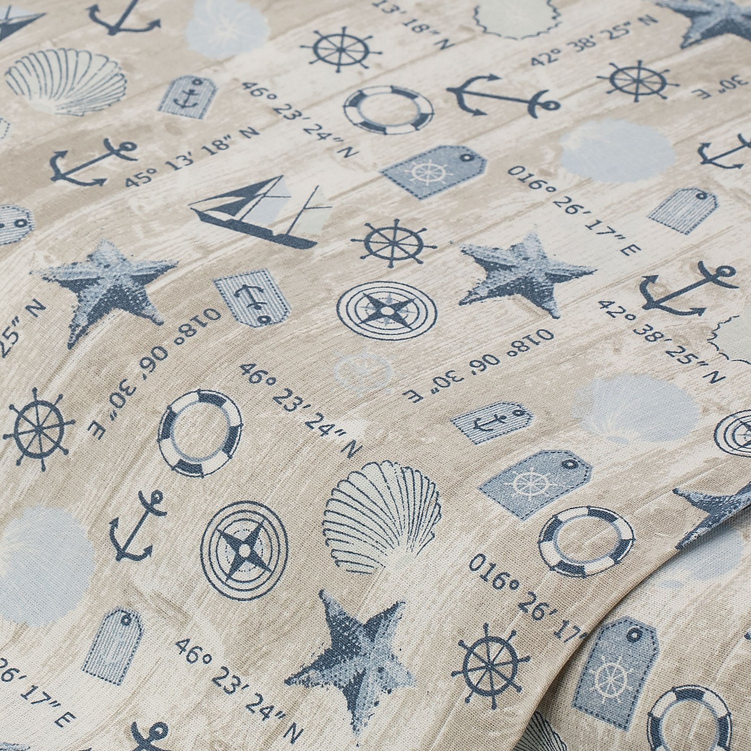 Baumwollstoff Maritim Vintage 