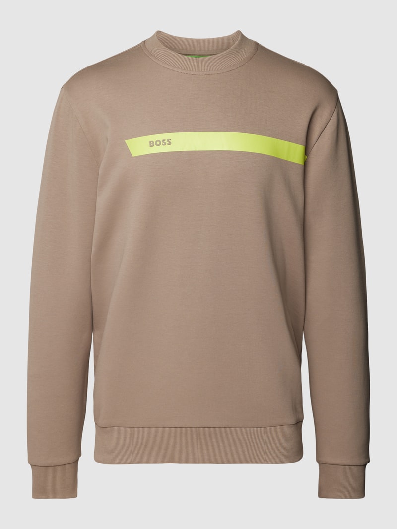 Sweatshirt mit Rundhalsausschnitt Modell 'Salbo' in khaki