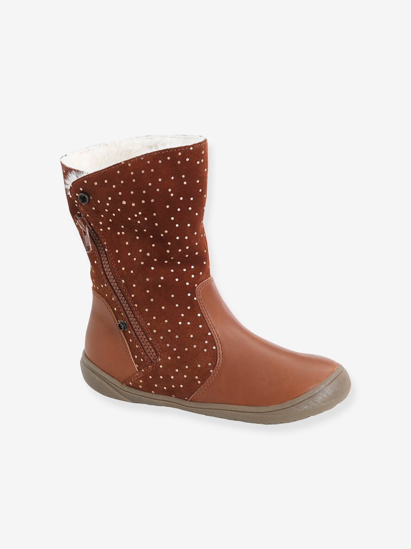 Vertbaudet Mädchen Winterboots zum Umschlagen - braun