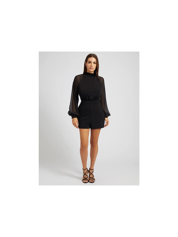 Guess Kurze Overall für Damen in unifarben in schwarz günstig kaufen L