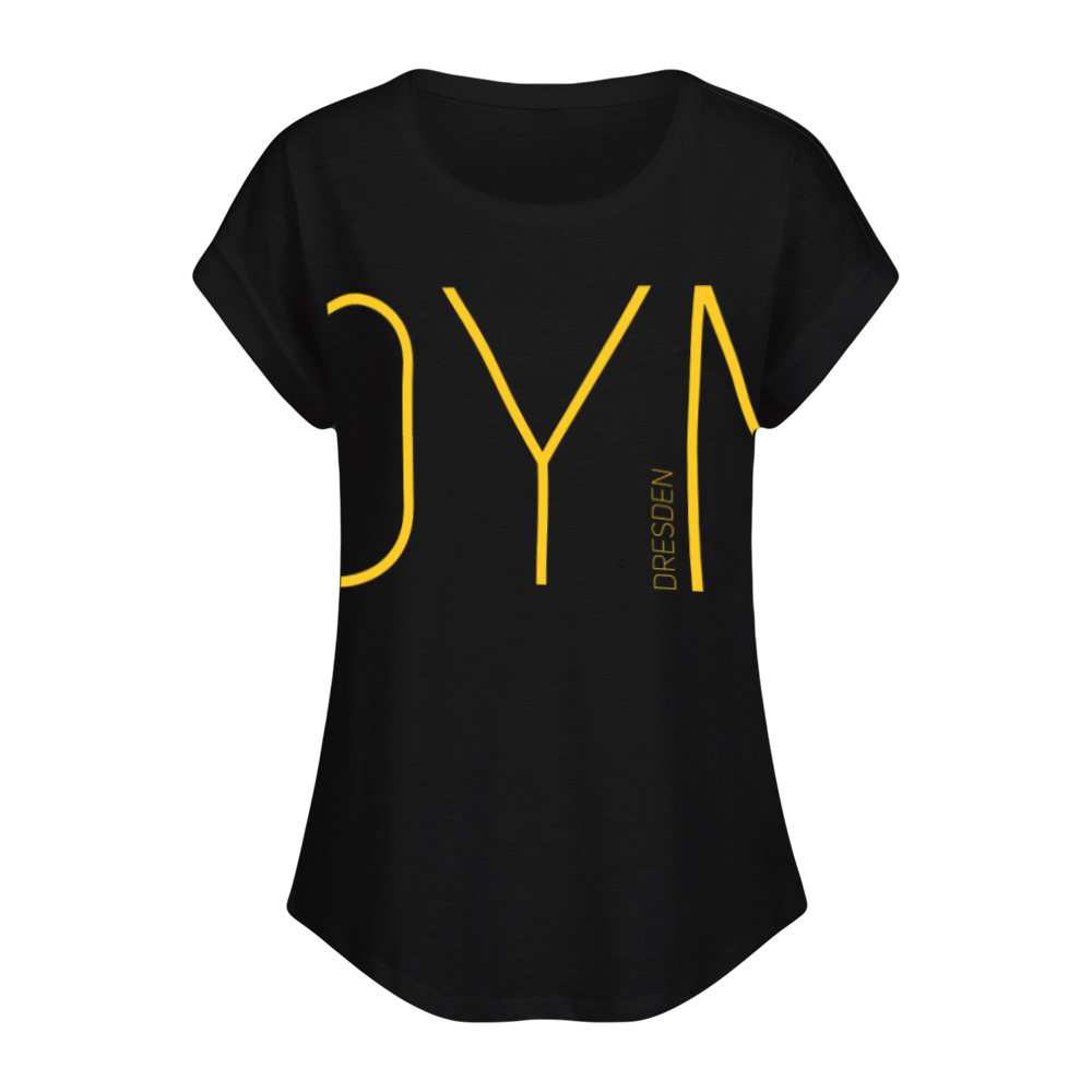 Damen T-Shirt lang -DYN- schwarz