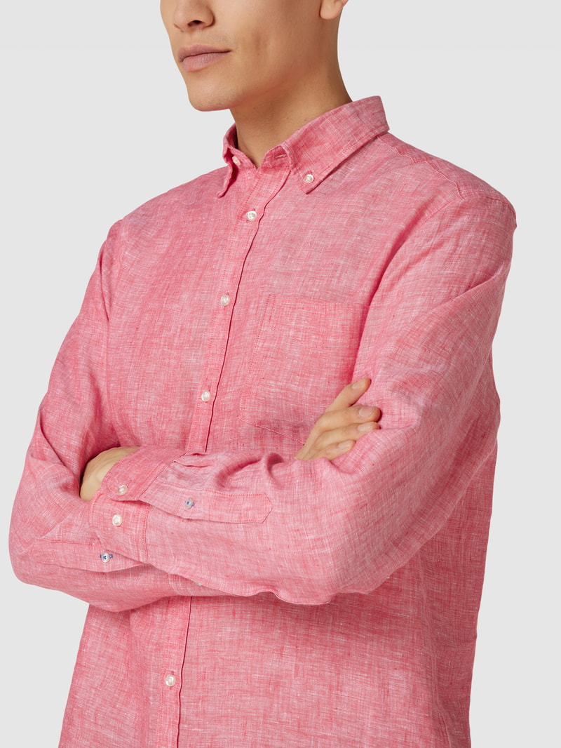 Freizeithemd mit Button-Down-Kragen in rot