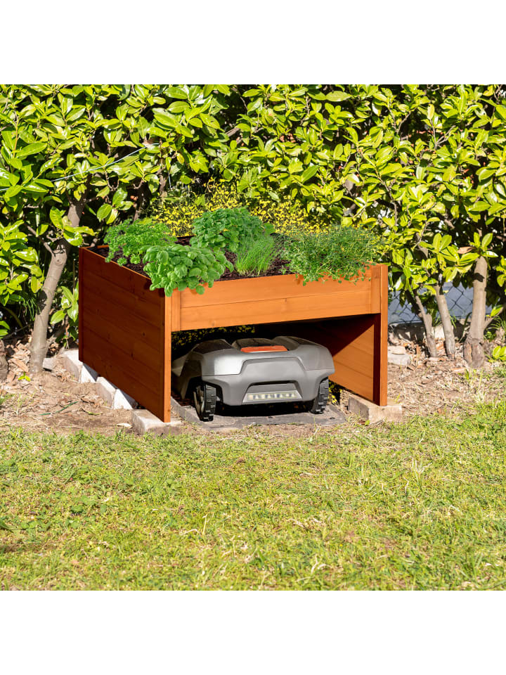relaxdays Mähroboter Garage in Grau - (B)79 x (H)52,5 x (T)74 cm günstig kaufen onesize