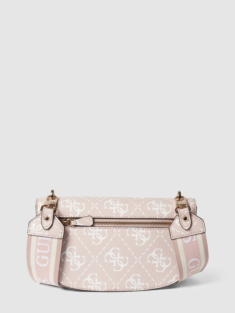 Saddle Bag mit Label-Applikation Modell 'REA' in rosa