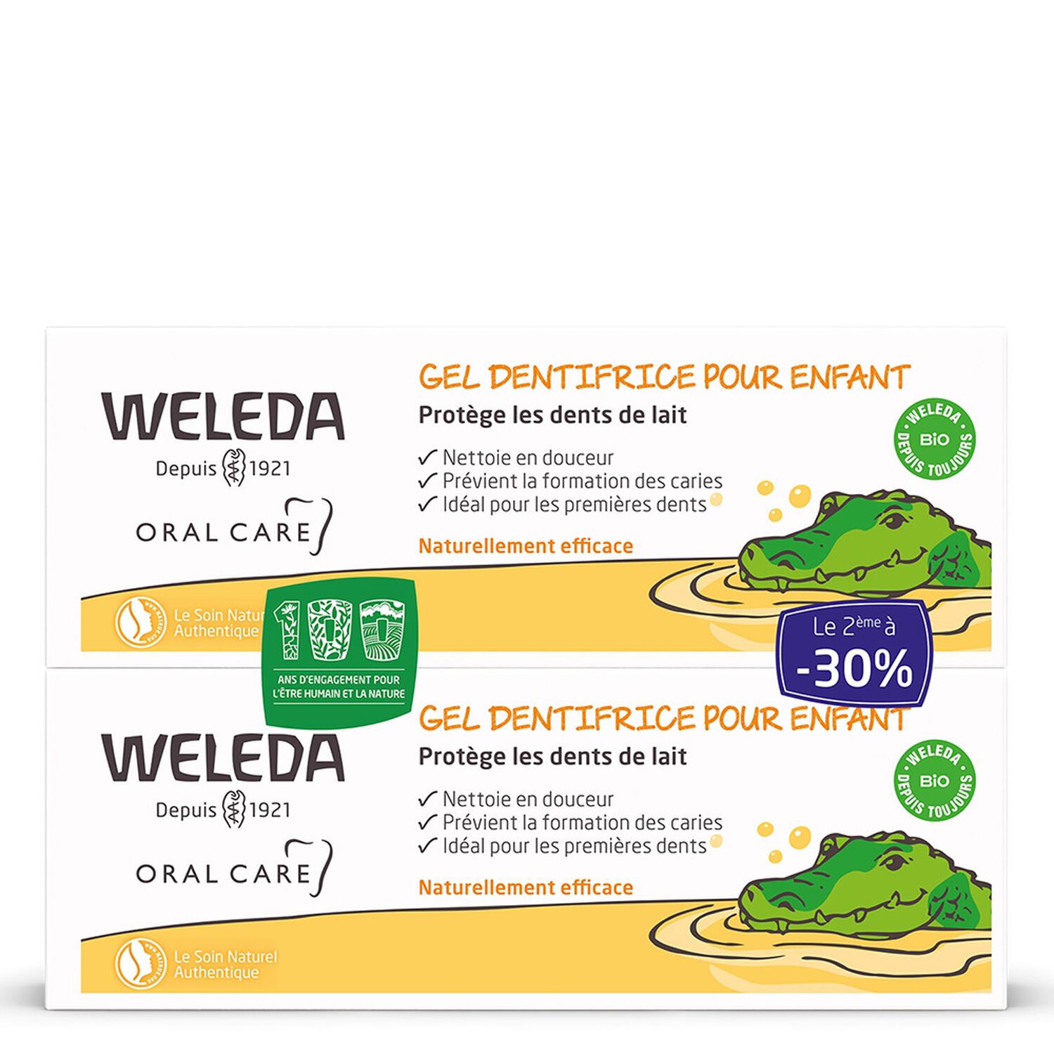 Weleda Kids Soin Bucco-Dentaire Gel Dentifrice Lot de 2 x 50ml