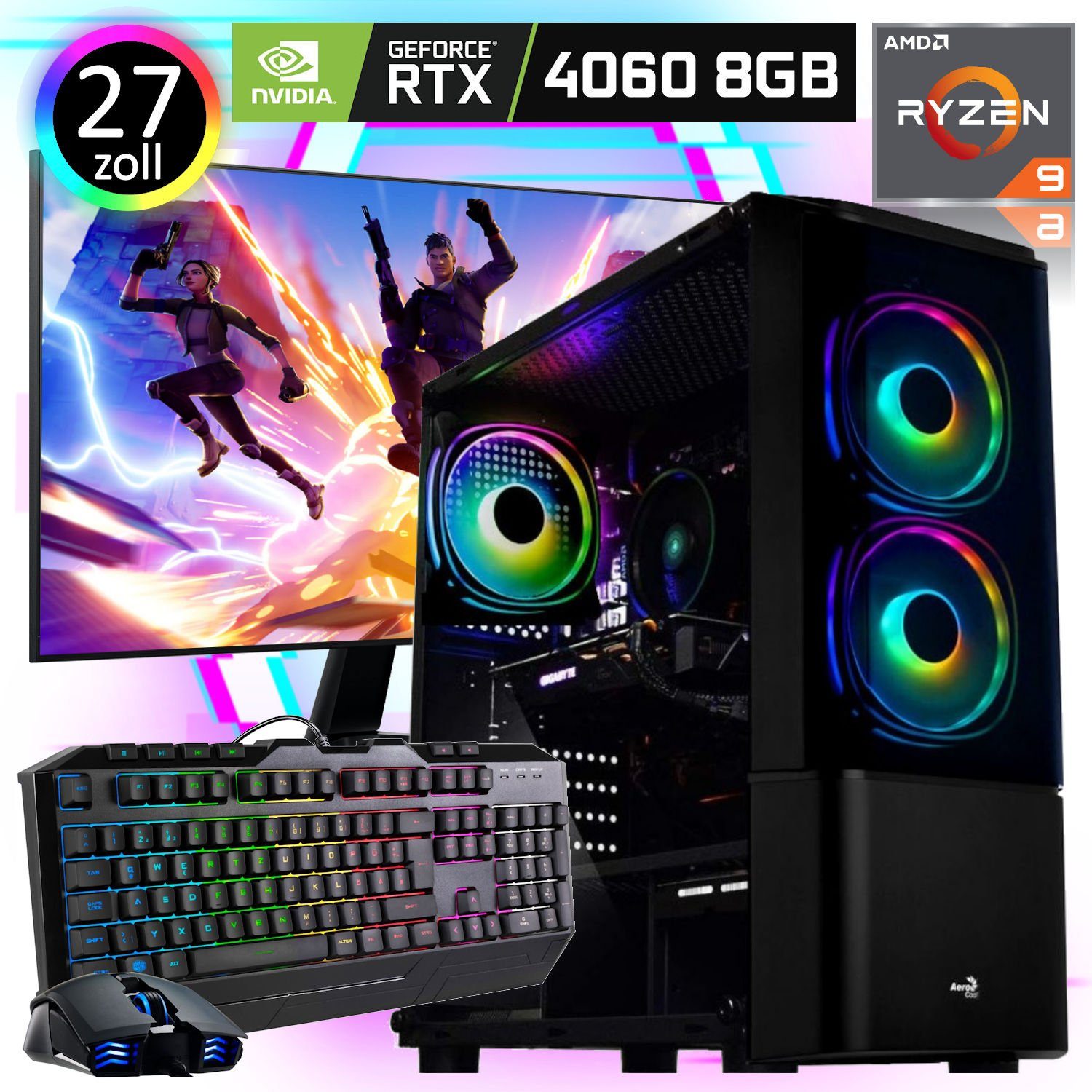 Meinpc EXO 5900X 4060 272K [Quantum] Gaming-PC-Komplettsystem (27,00