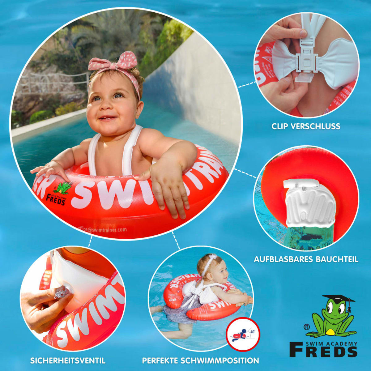 Schwimmtrainer Classic Rot, 1 St