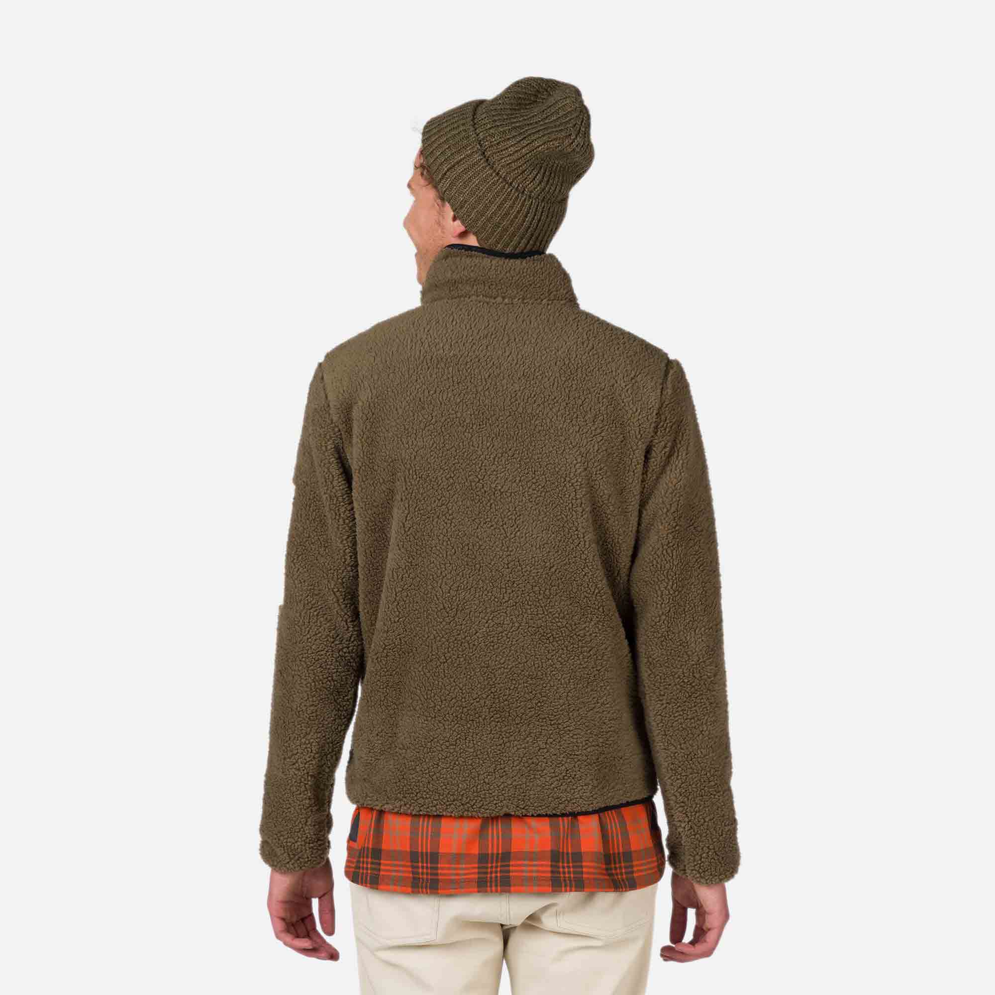 Sweat anorak en polaire homme