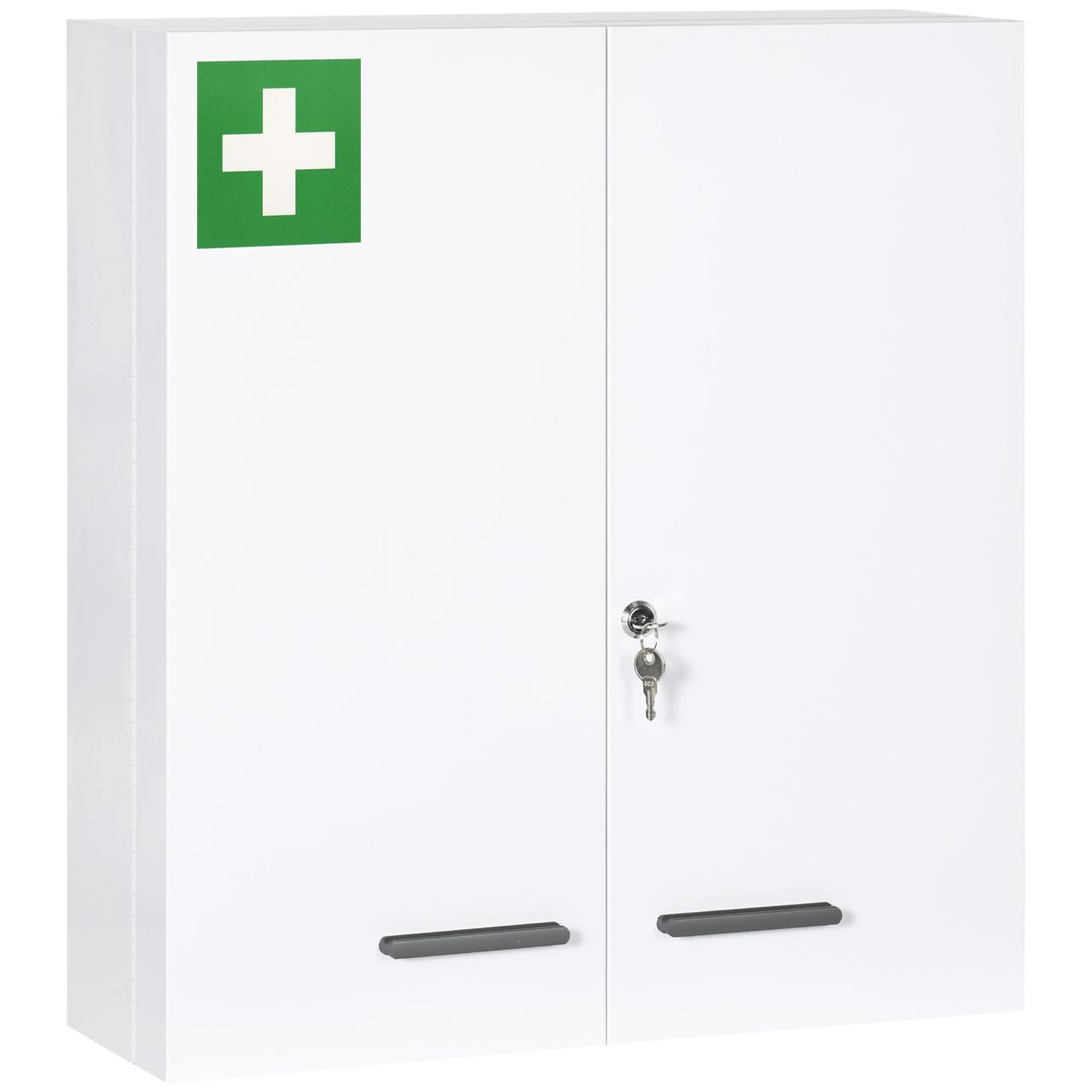 kleankin Medizinschrank, 2-türiger Apothekerschrank, Arzneischrank, Wandmontage