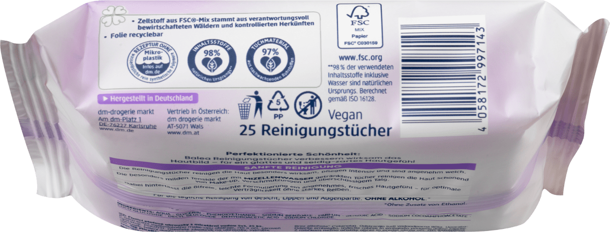 Mizellen Reinigungstücher, 25 St