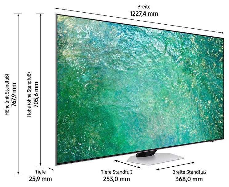 Samsung GQ55QN85CAT LED-Fernseher (138 cm/55 Zoll, Smart-TV, Neo Quantum HDR, Neural Quantum Prozessor 4K, Dolby Atmos & OTS)
