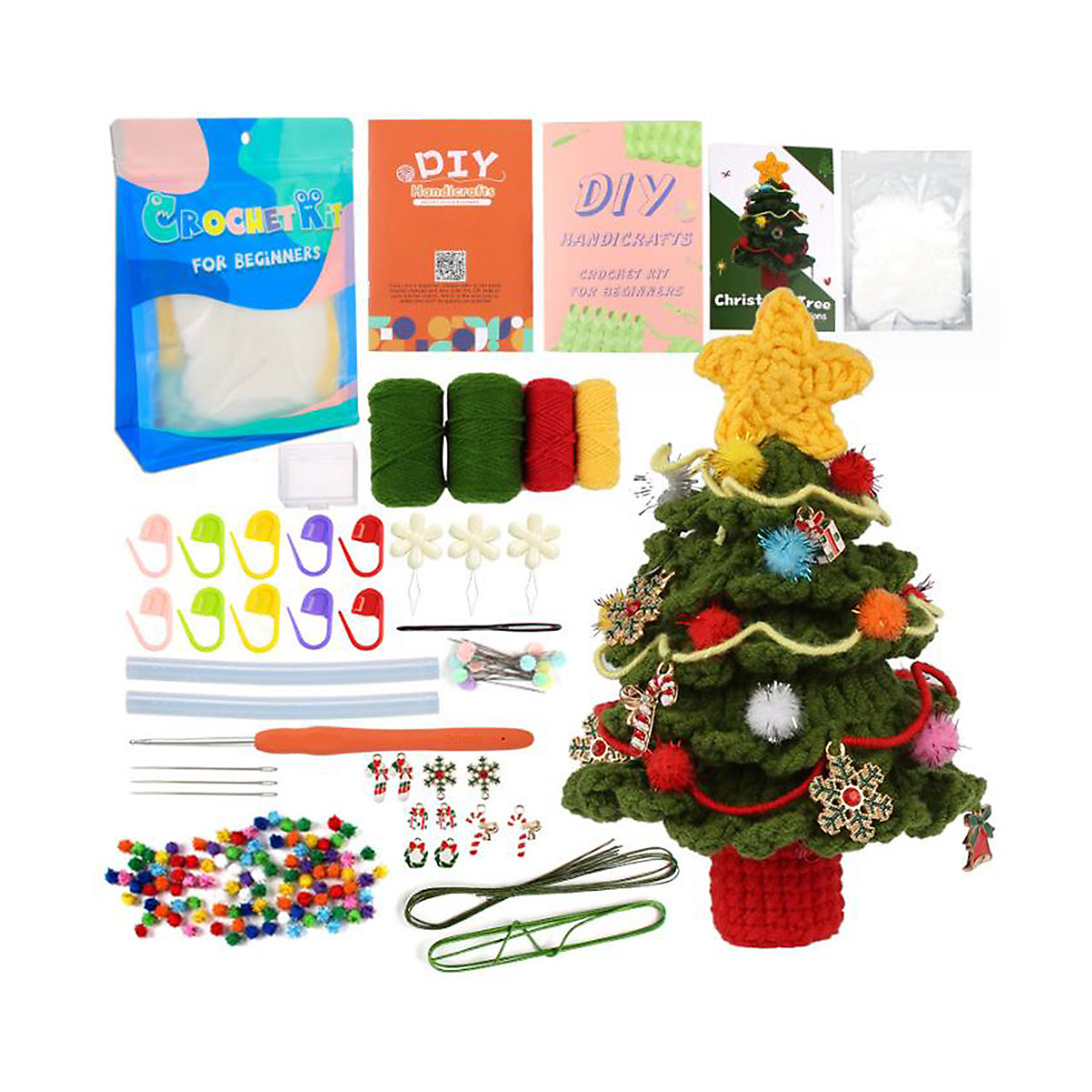 Weihnachten Häkelset Starterset für Anfänger Erwachsene und Kinder für Kinder