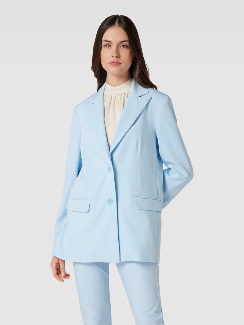 Blazer mit Pattentaschen Modell 'Windy' in hellblau