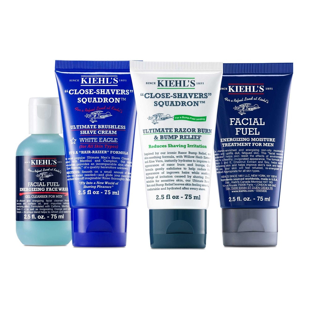 kiehl's Facial Fuel Energizing Face Wash 75ml Coffret routine de soins rasage pour homme