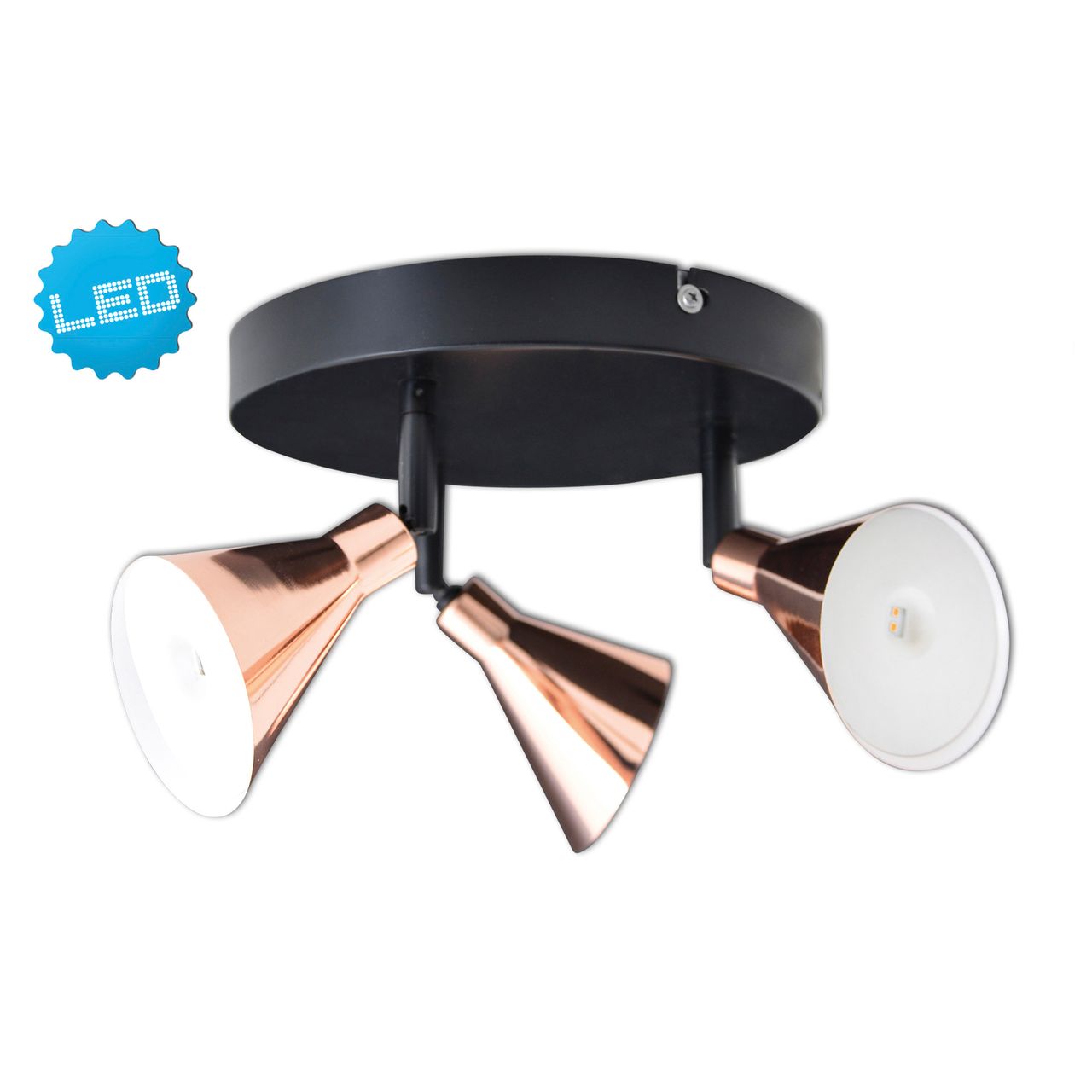 Näve Leuchten 3er LED-Wand-u. Deckenspot 