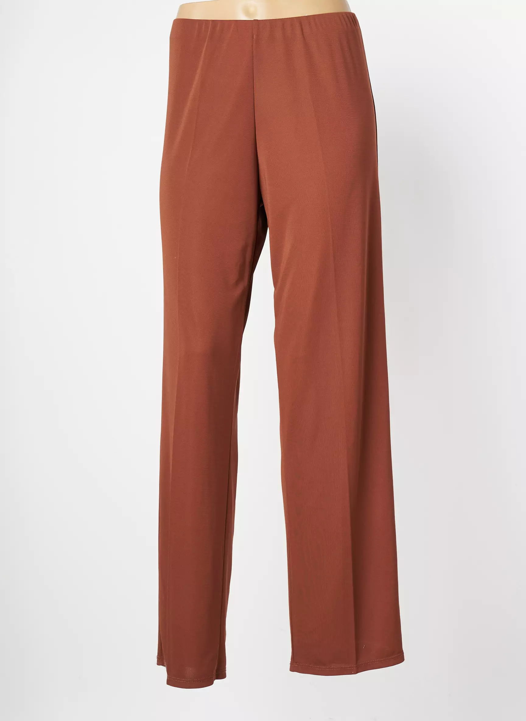 Joy Pantalons Droits Femme couleur marron
