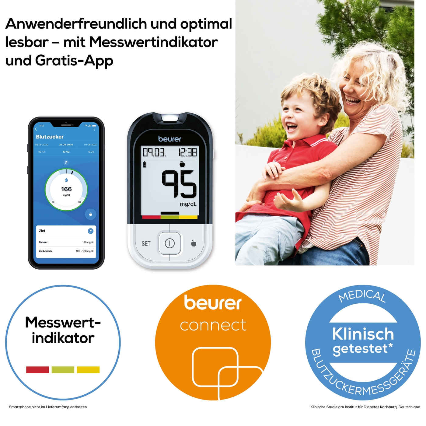 Beurer Blutzuckermessgerät GL 48 mg/dL-Schnell & präzise