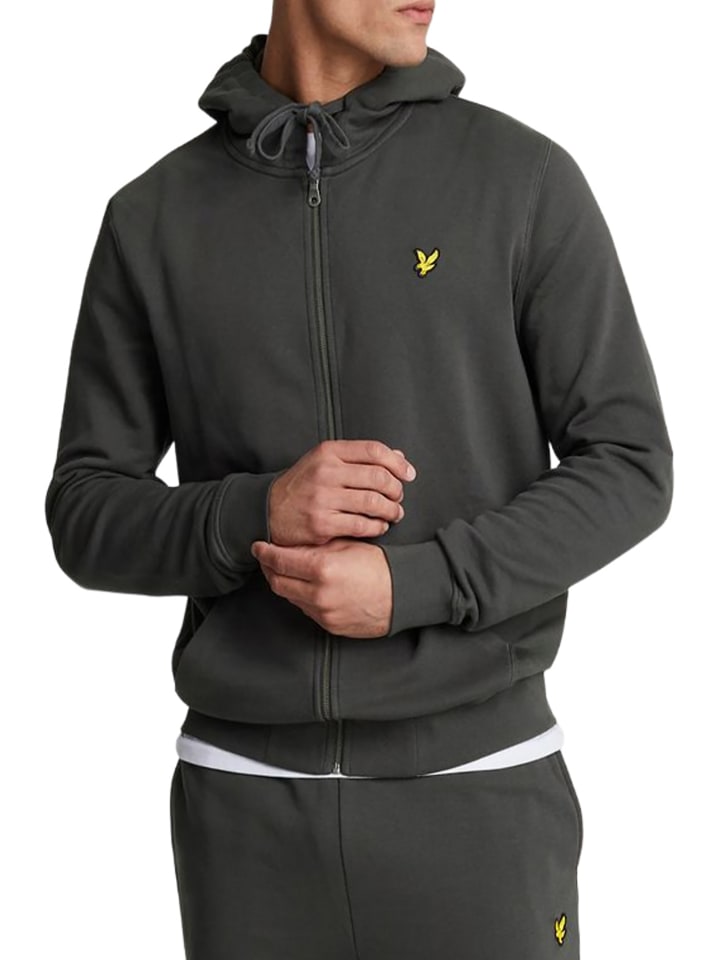 Lyle & Scott Kapuzensweatjacke in Anthrazit günstig kaufen XXL