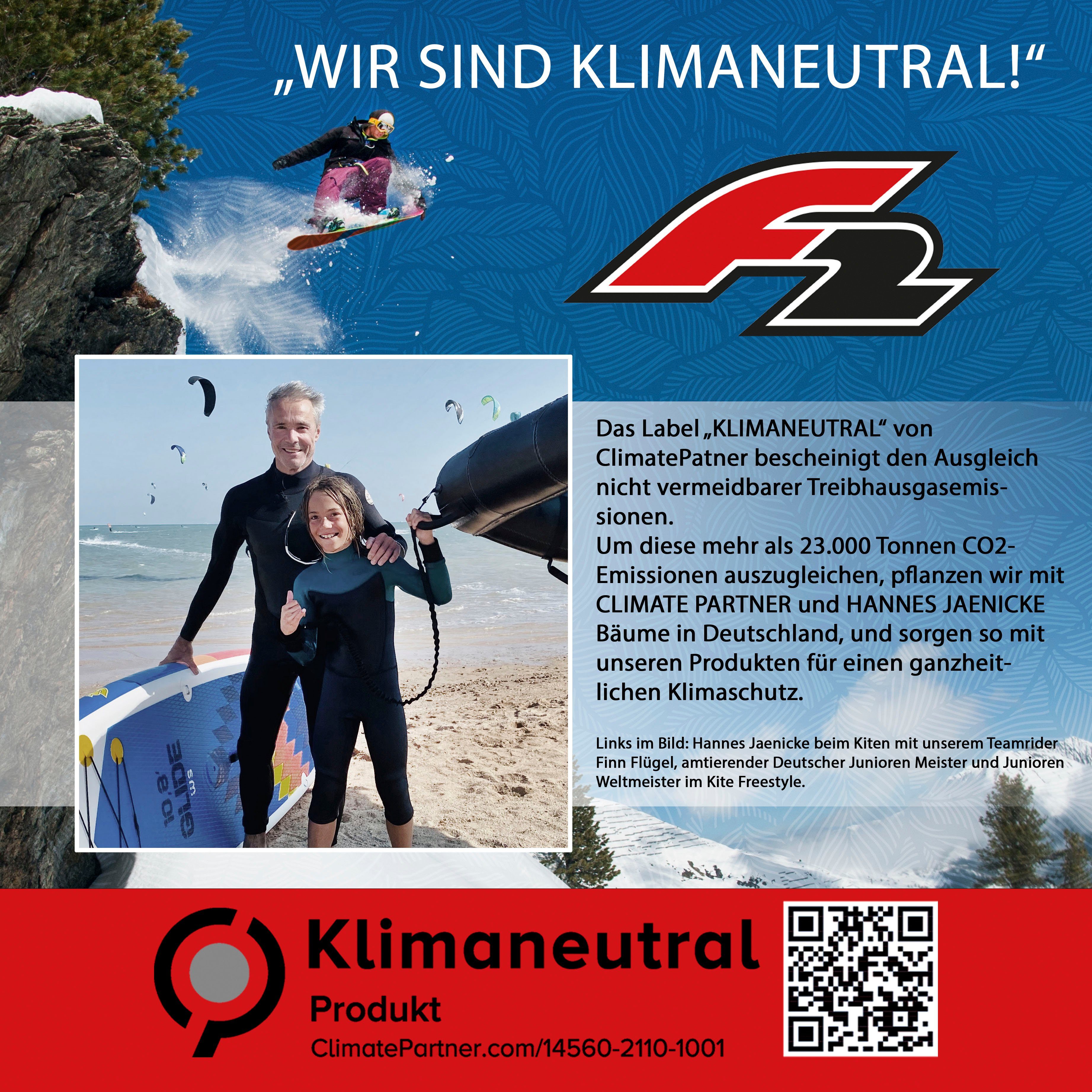 F2 Fiberglas Paddel Happiness SUP-Paddel, (Set, 3-St)