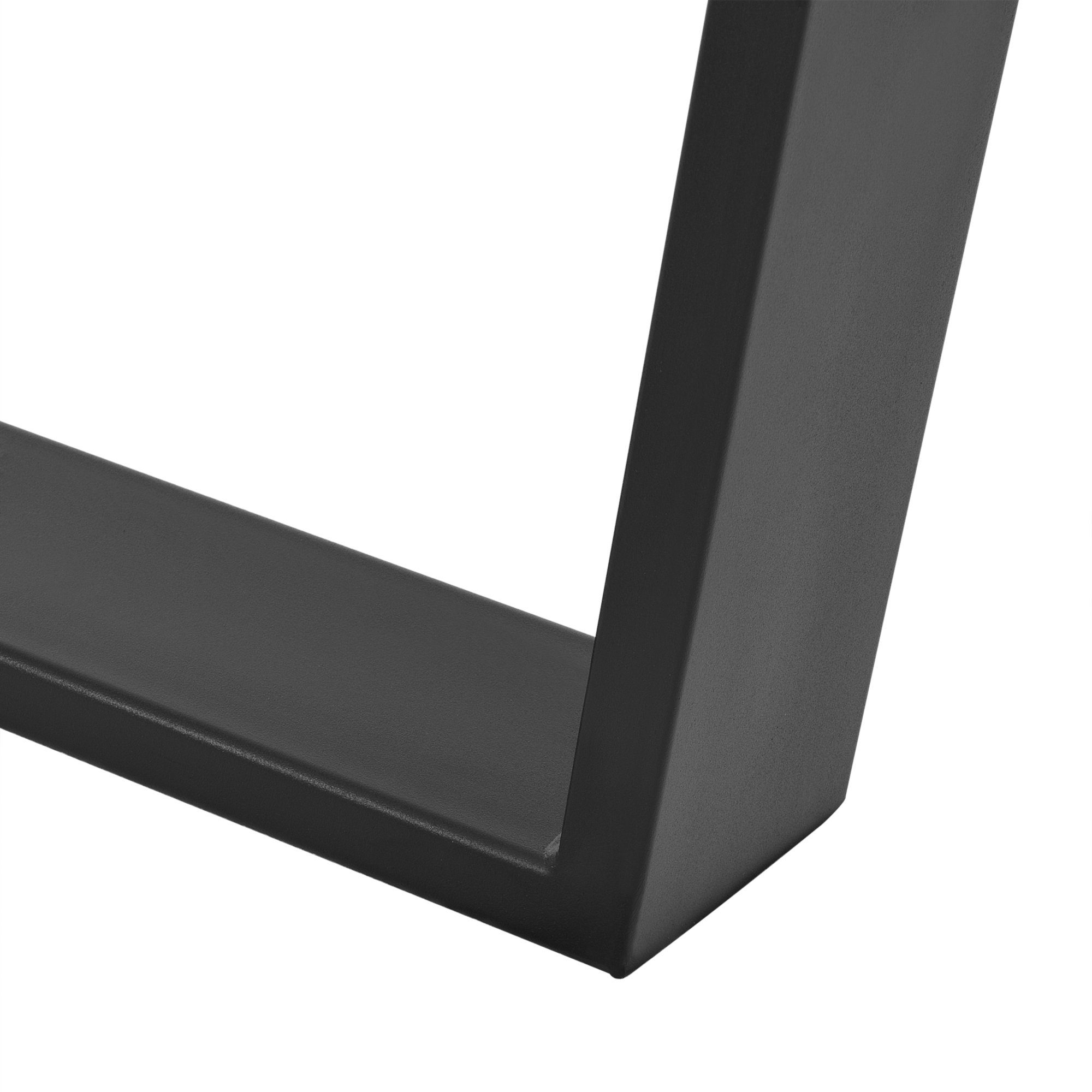 en.casa Tischgestell, Lalling Tischuntergestell 2er Set 55/75x72cm Stahl Schwarz