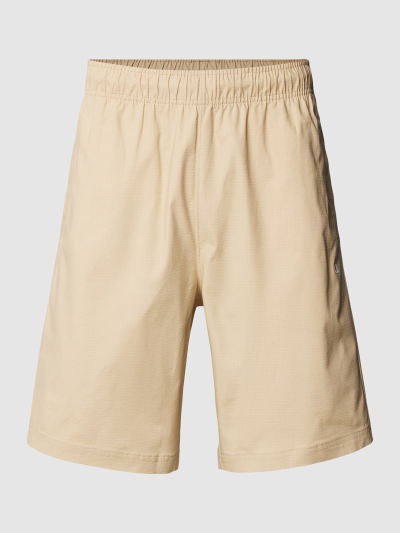 Bermudas mit Label-Detail in beige