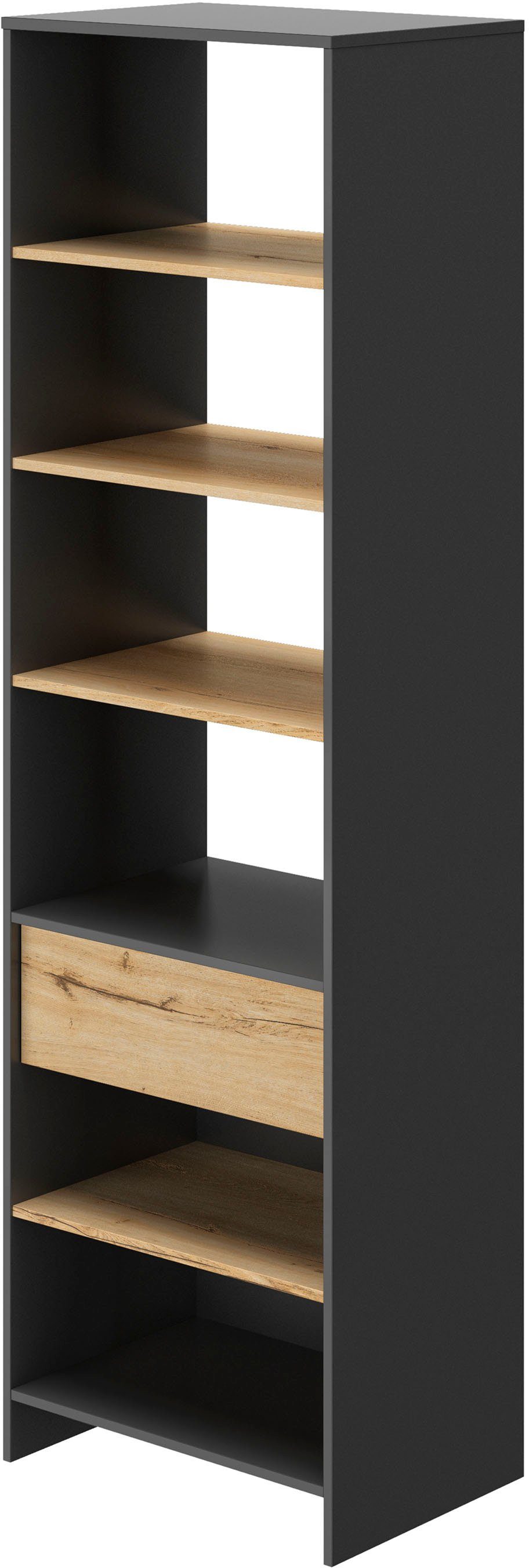Gami Schlafzimmer-Set Mimizan, (6-St., Bett, 2 Kissen und inkl. 2x Nachttische, 1x Kleiderschrank, 1x Kommode)