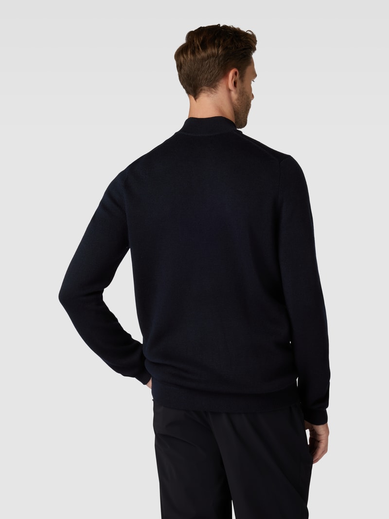 Strickjacke mit Zweiwege-Reißverschluss in marineblau