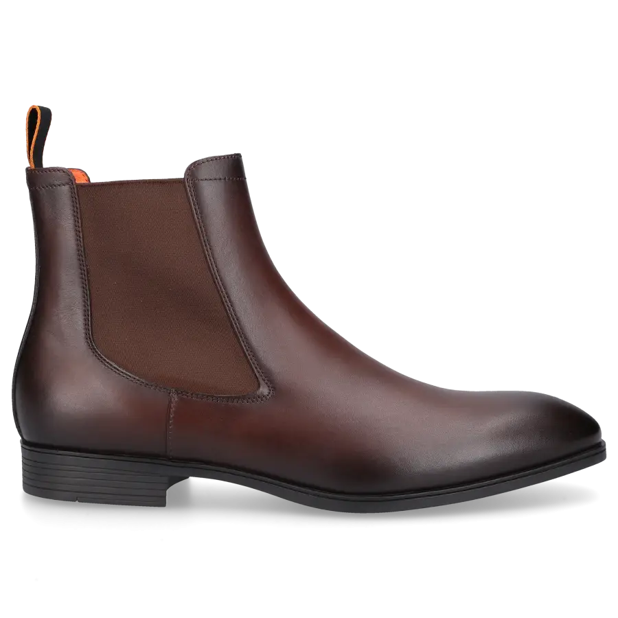 Santoni - Chelsea Boots 13414 Kalbsleder - braun