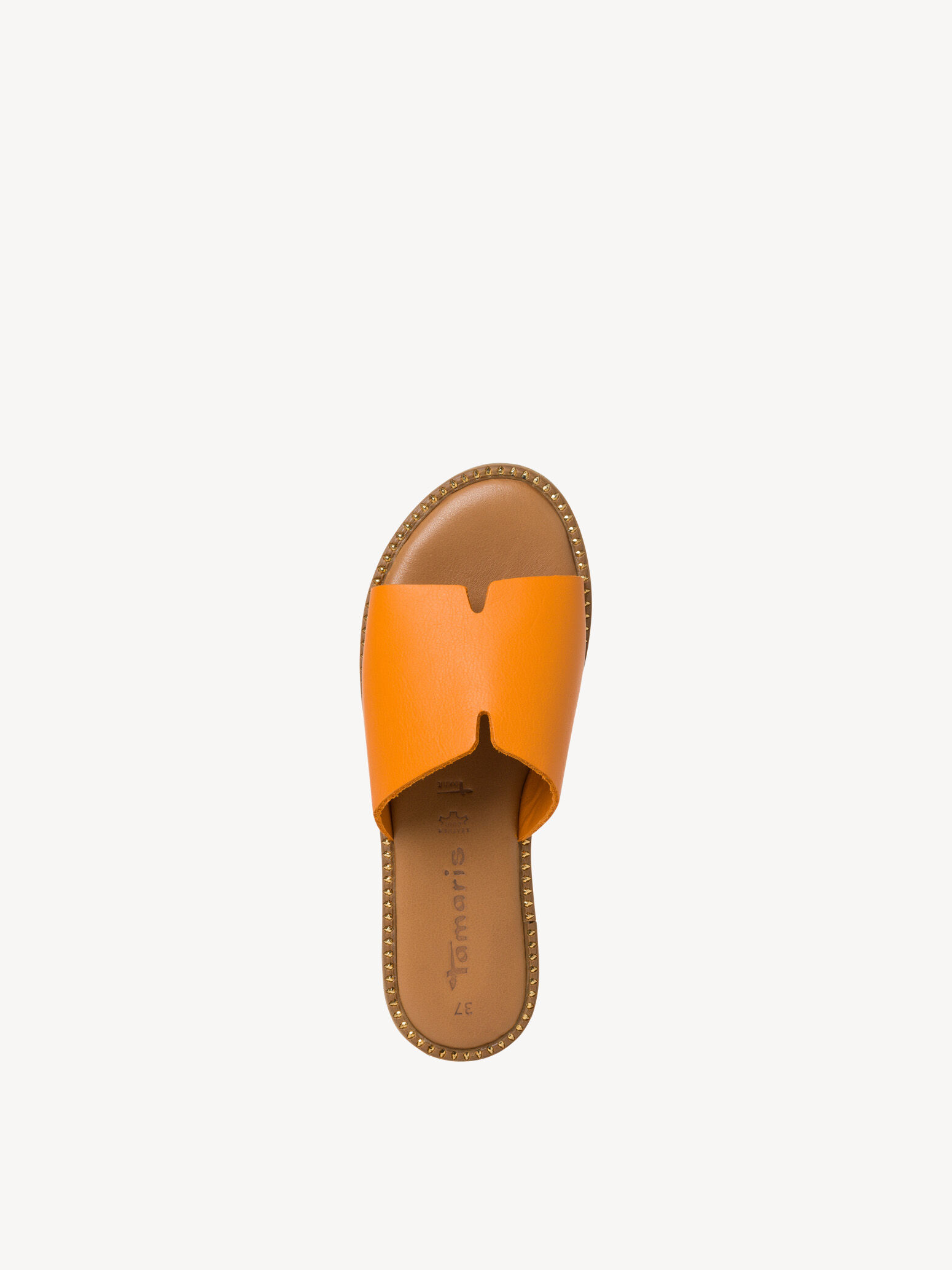 Mule en cuir - orange