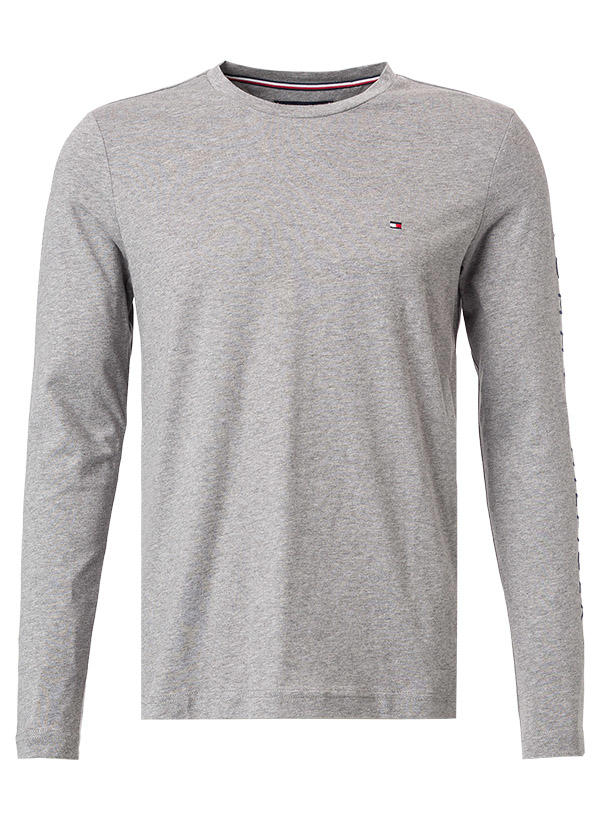 Tommy Hilfiger, Longsleeve, Slim Fit, Baumwolle, dunkelgrau meliert