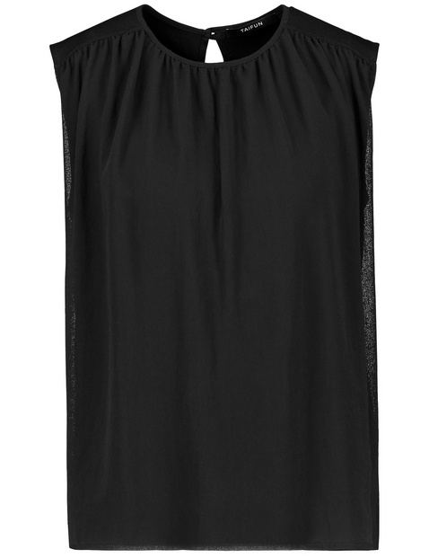 Blusentop mit Chiffon-Layer