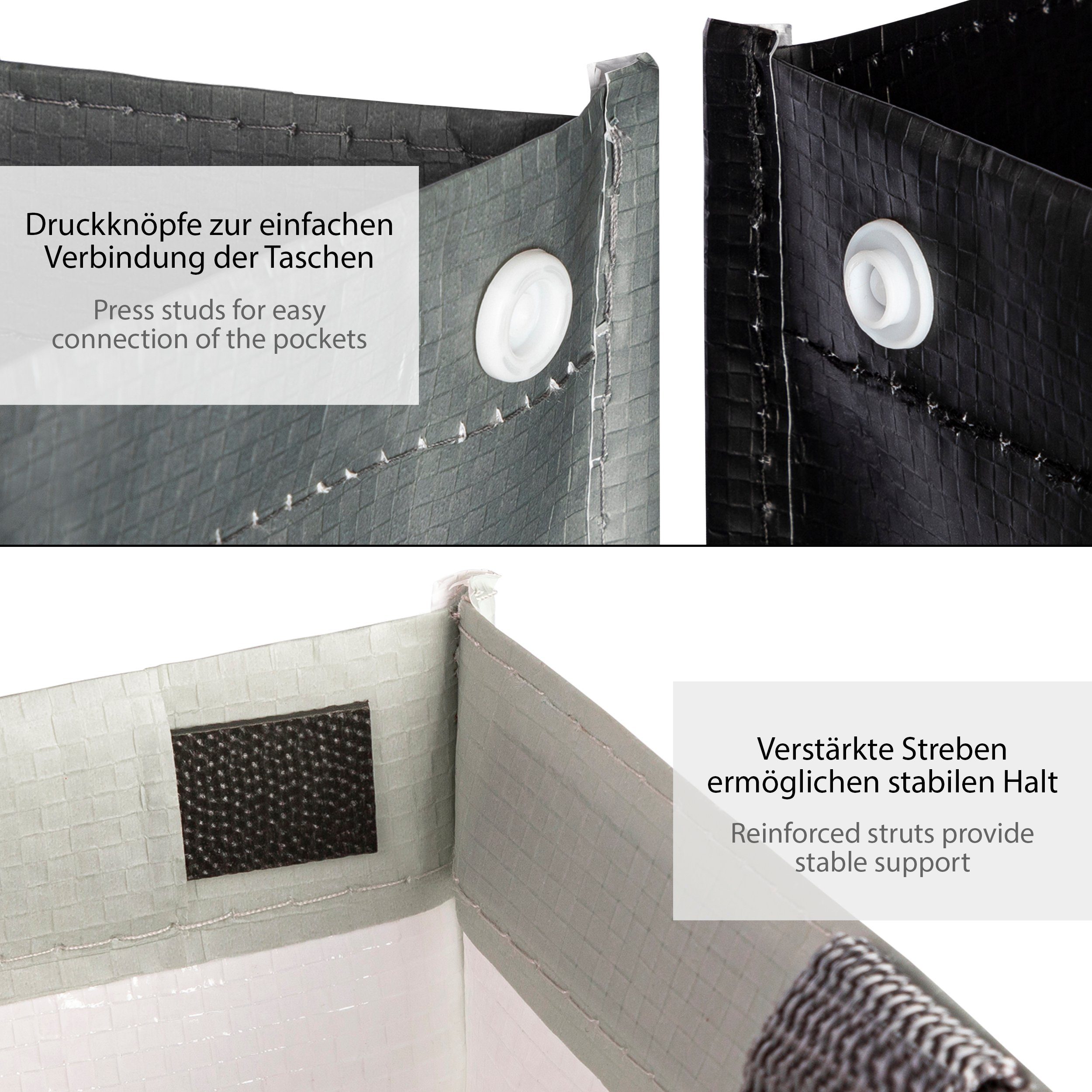 ONVAYA Mülltrennsystem Mülltrennsystem 3fach, Abfalltrennsystem aus Taschen