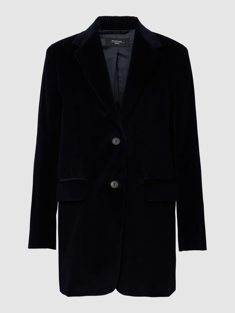 Blazer in Cord-Optik Modell 'Damiana' in marineblau