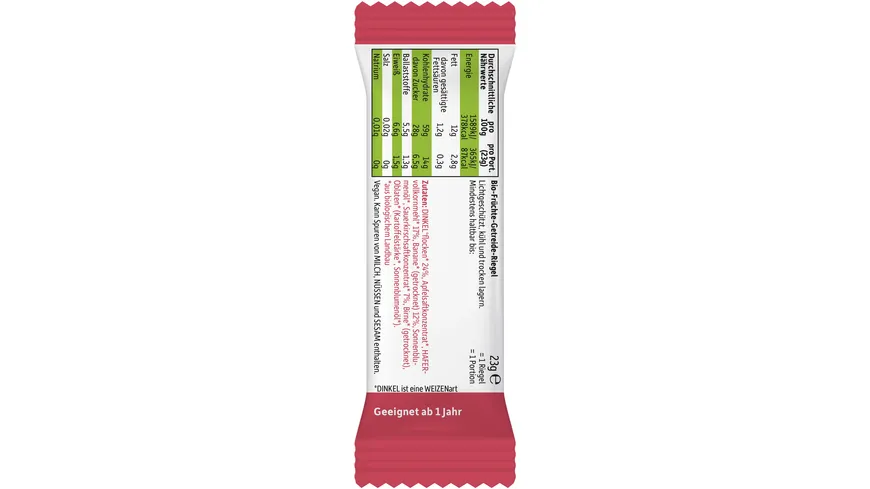 Freche Freunde Bio Riegel Banane & Kirsche 4x23g 92 g