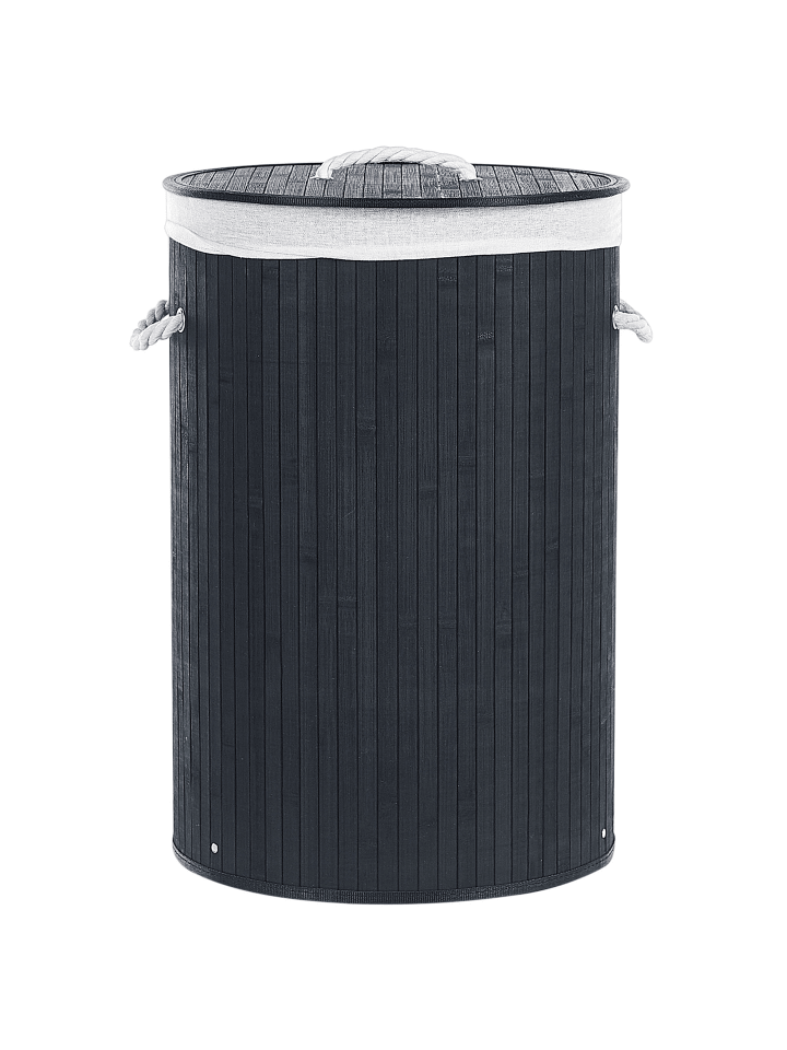 Beliani Wäschekörbe SANNAR in Schwarz/Weiß - (W) 40 x (H) 60 x (L) 40 cm günstig kaufen onesize