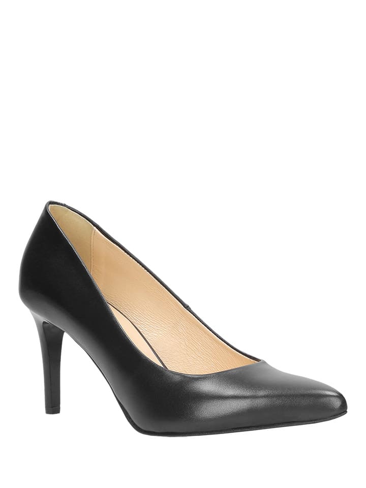 Wojas Leder-Pumps in Schwarz günstig kaufen