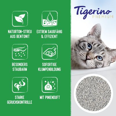 Tigerino Premium Katzenstreu – Pinienduft