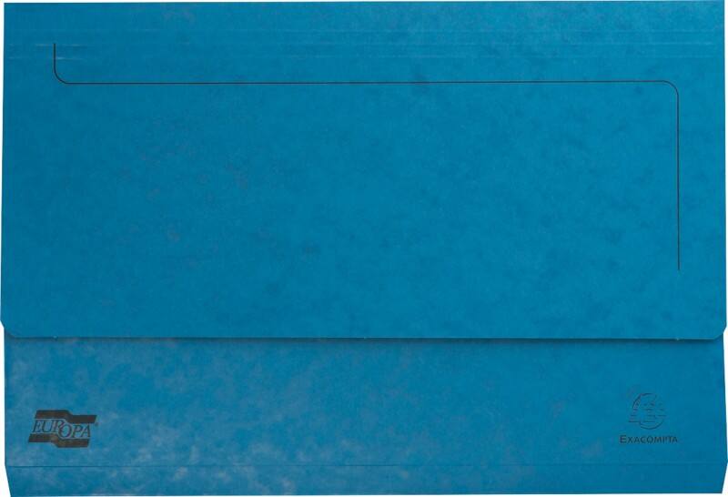 Exacompta Europa Dokumentenmappe 4795Z DIN A4, Foolscap Pressspankarton meliert 35,7 (B) x 0,3 (T) x 24,5 (H) cm Blau 25 Stück