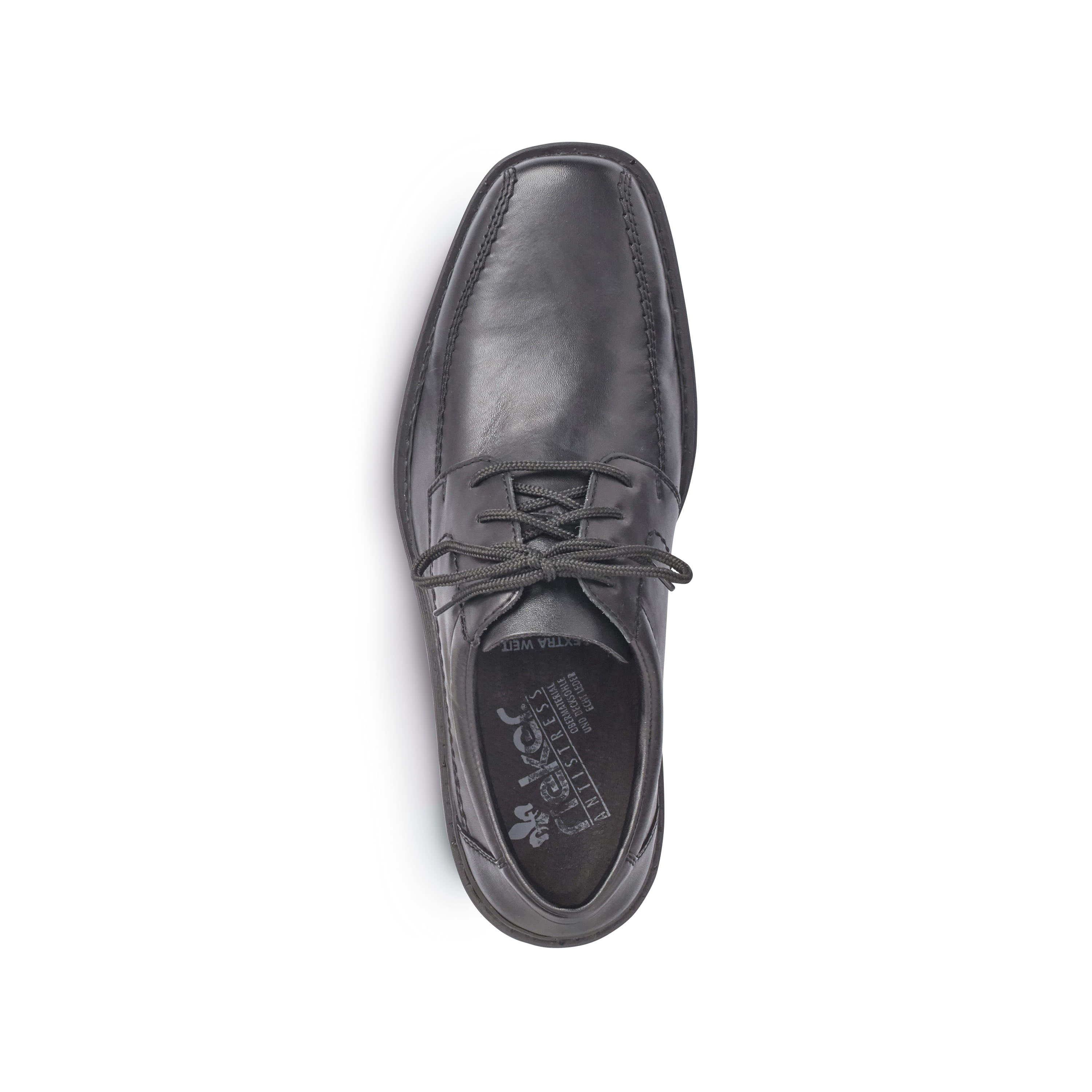 Rieker Herren Schnürschuhe glanzschwarz