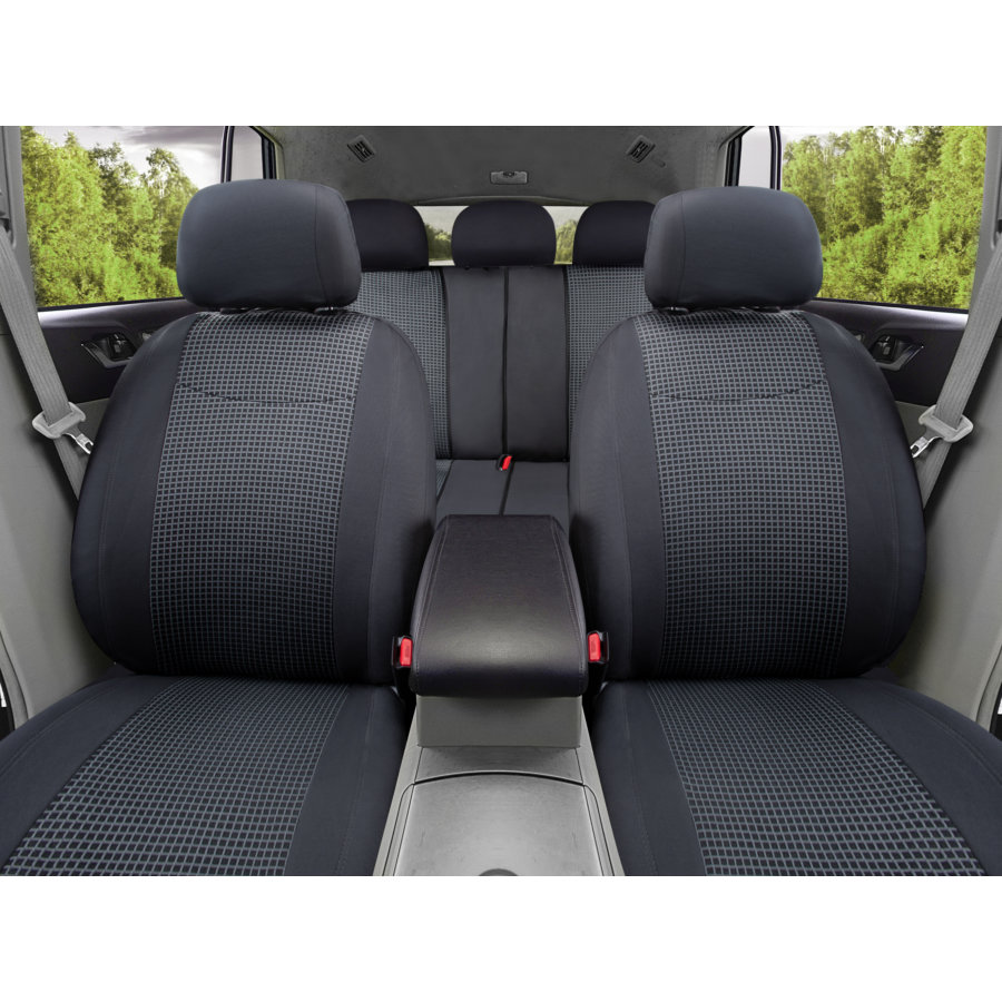 NORAUTO Sitzbezug-Komplettset 11-teilig für PKW´s, Design PLUTO silber-grau - ATU