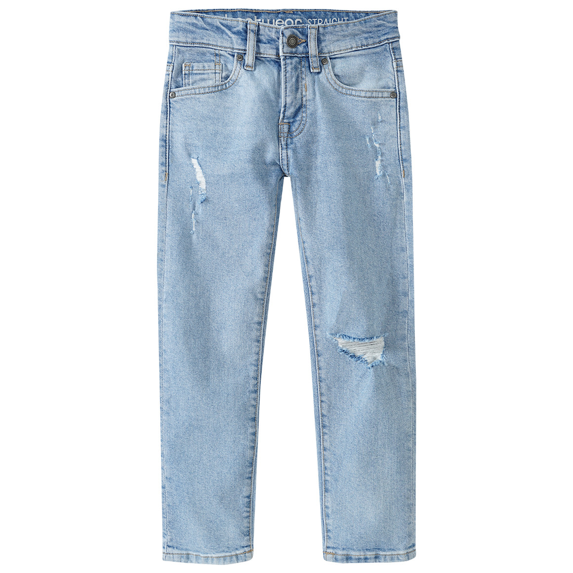 Jungen Straight-Jeans mit Destroyed-Effekten
