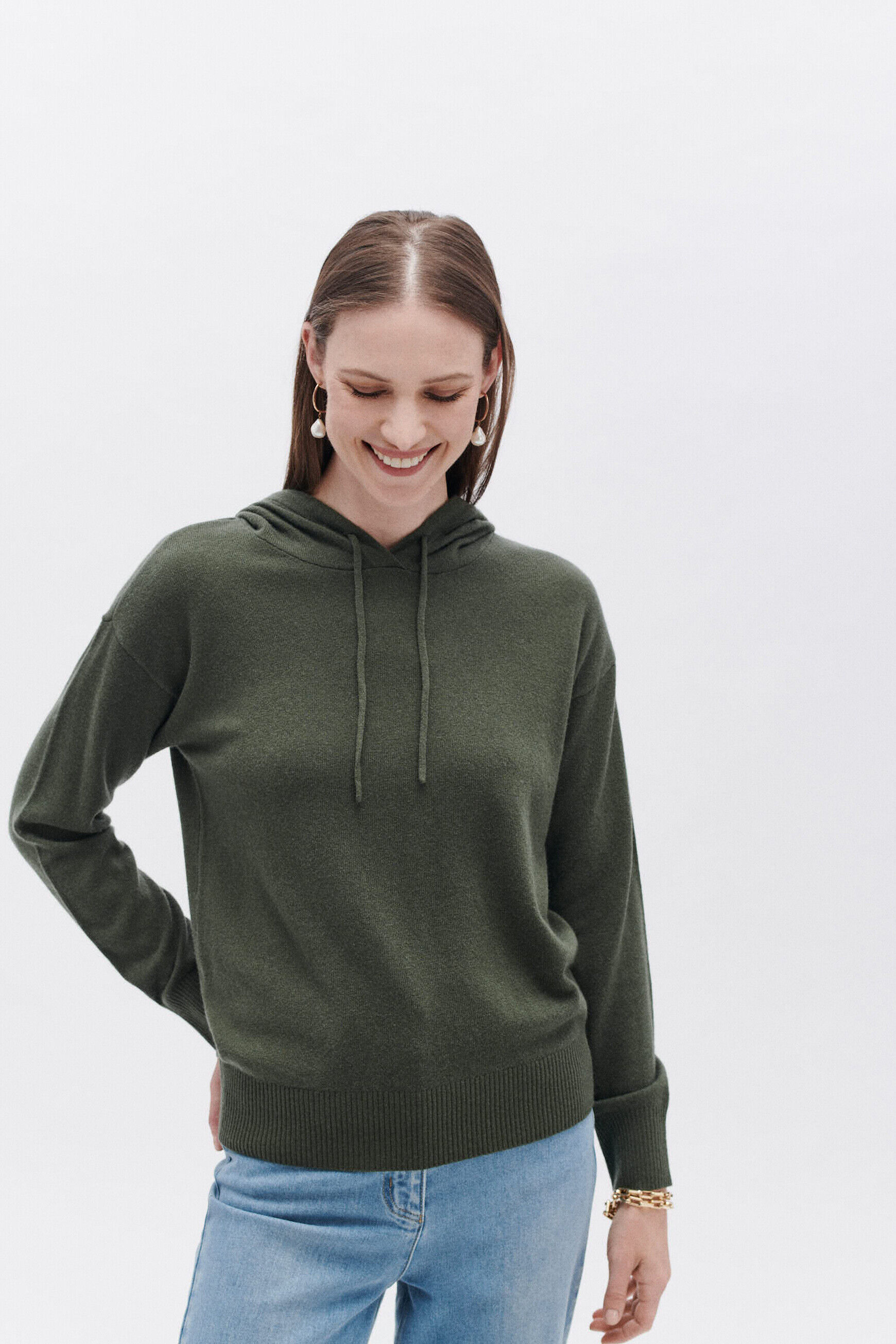 Pull marik vert clair femme