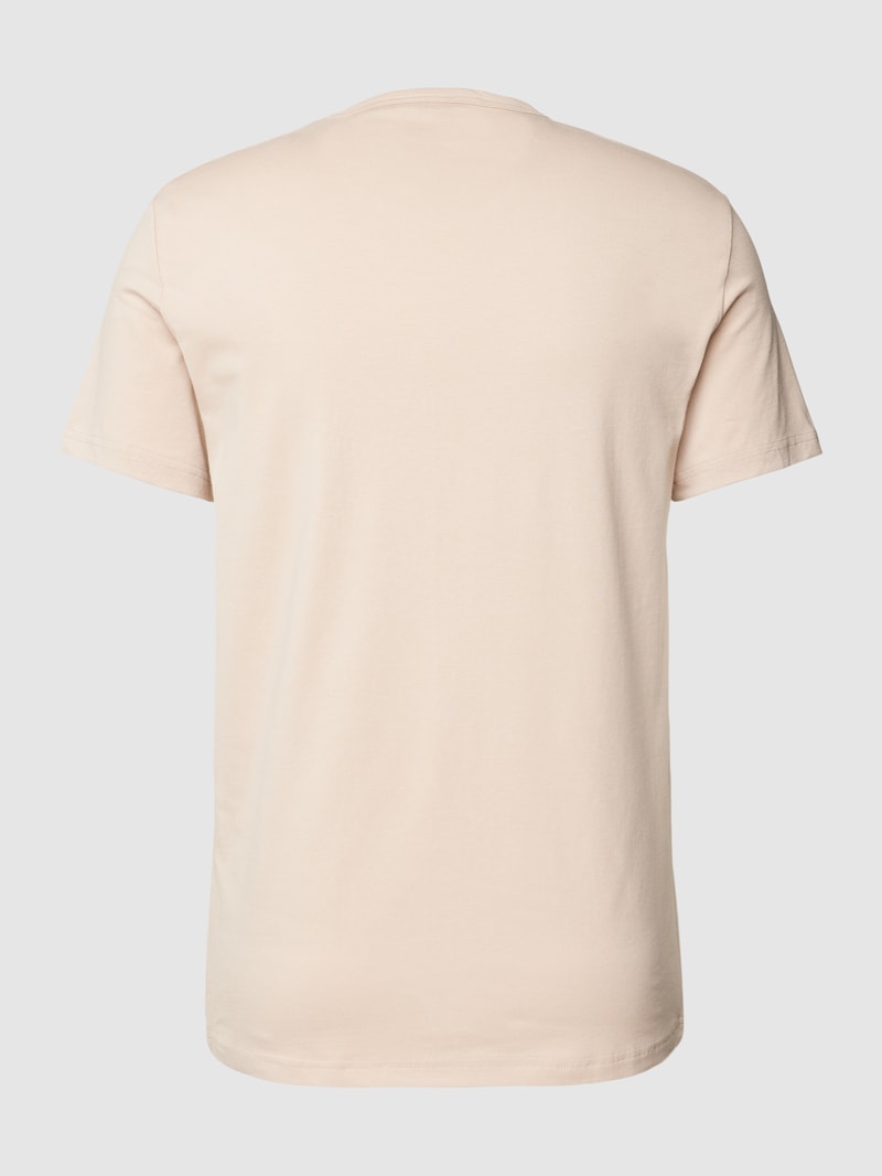T-Shirt mit Label-Print in marineblau
