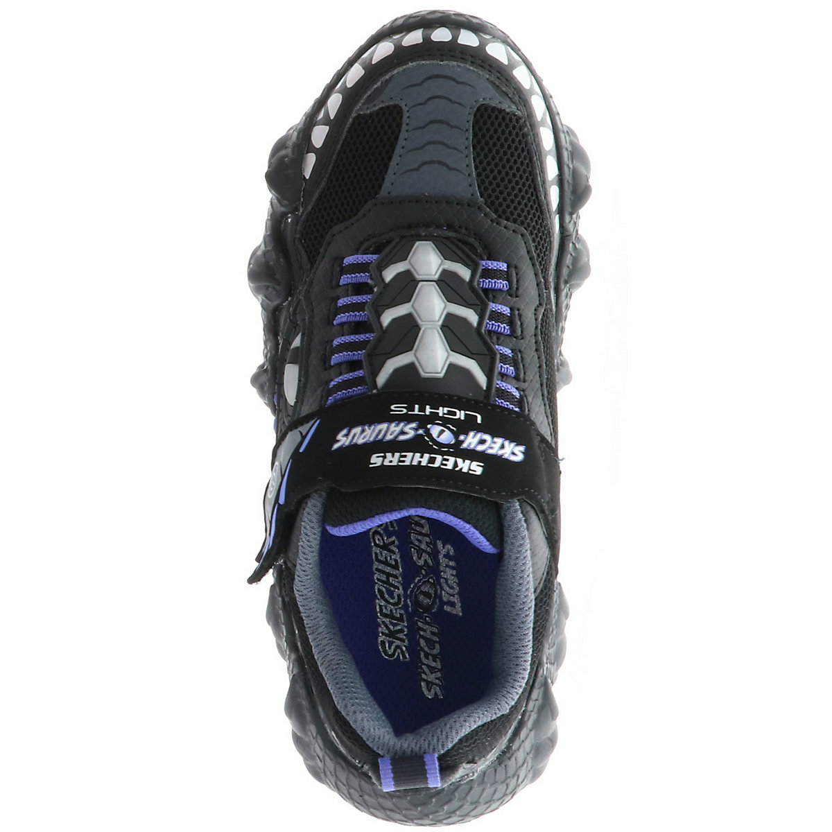 400112L/BKCC S Lights-Skech-O-Saurus Lights-Dino-Tracker Kinder Jungen Sneaker Turnschuhe Halbschuhe schwarz/grau/blau