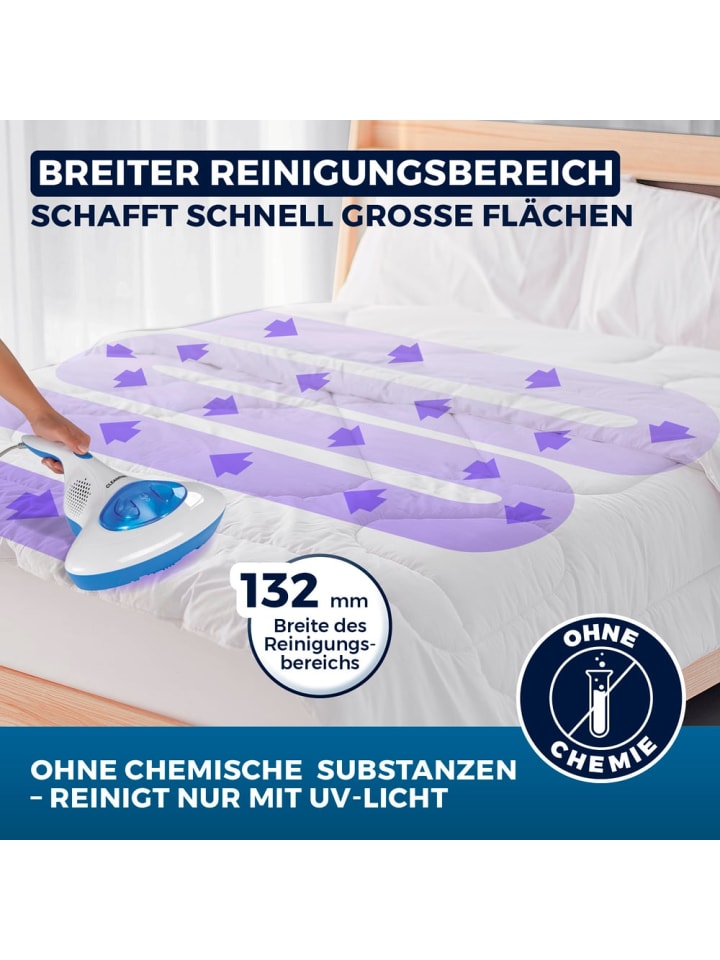 CLEANmaxx CLEANmaxx Milben-Handstaubsauger mit UV-C-Licht - blau/weiß günstig kaufen onesize