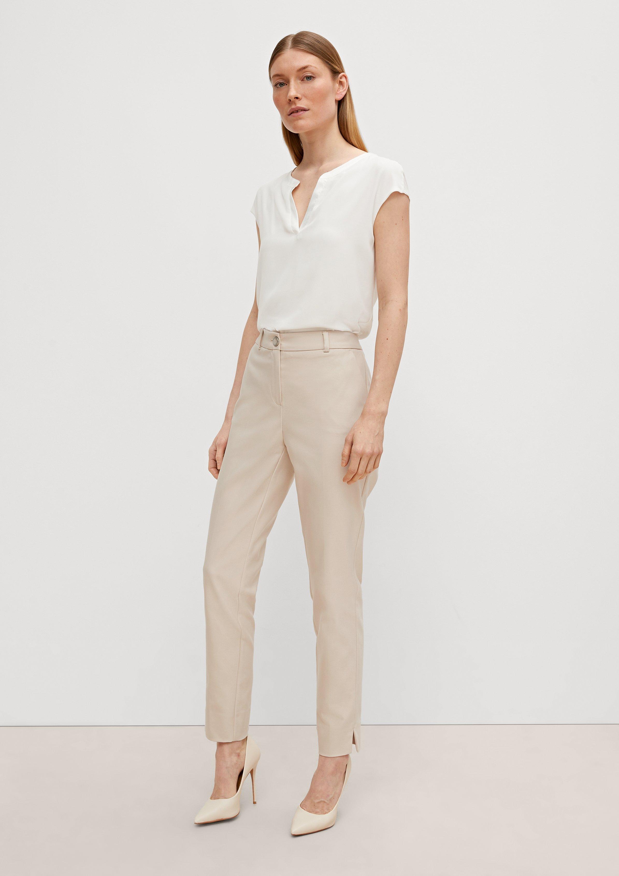 Slim: 7/8-Hose mit Tapered leg - beige