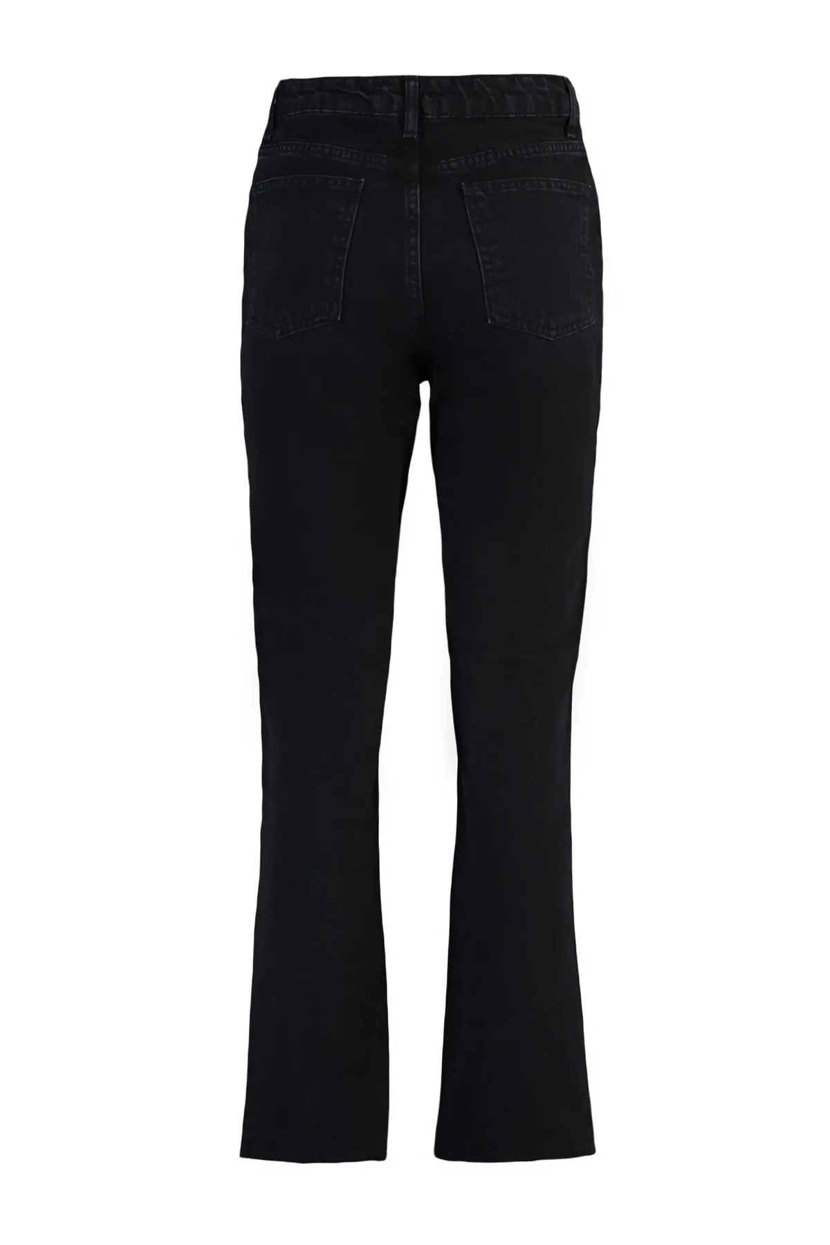 Trendyol Collection  Schwarze, nachhaltigere Bootcut-Jeans mit hoher Taille TWOAW23JE00351