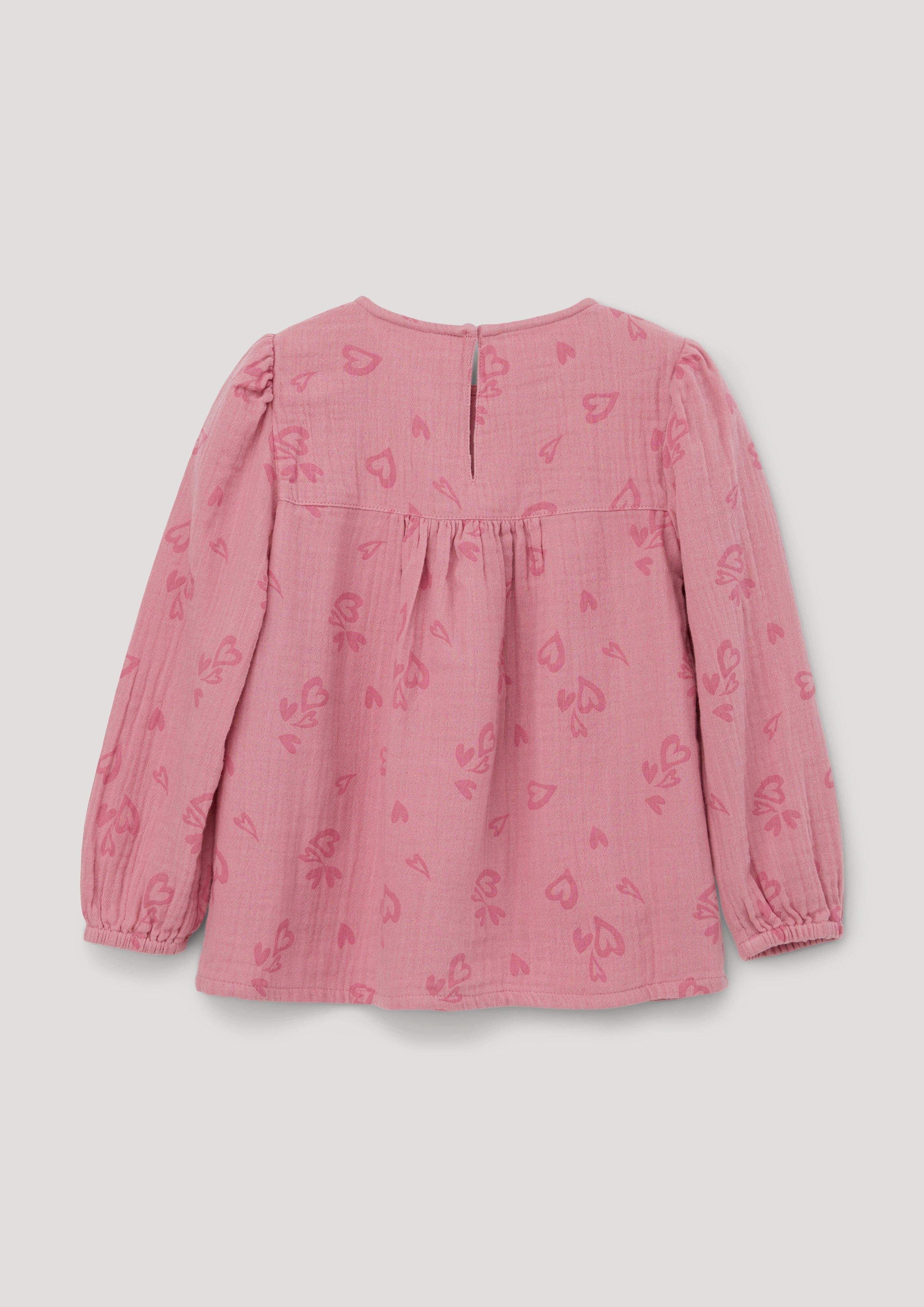 s.Oliver Langarmbluse Blusenshirt mit Raffung Raffung