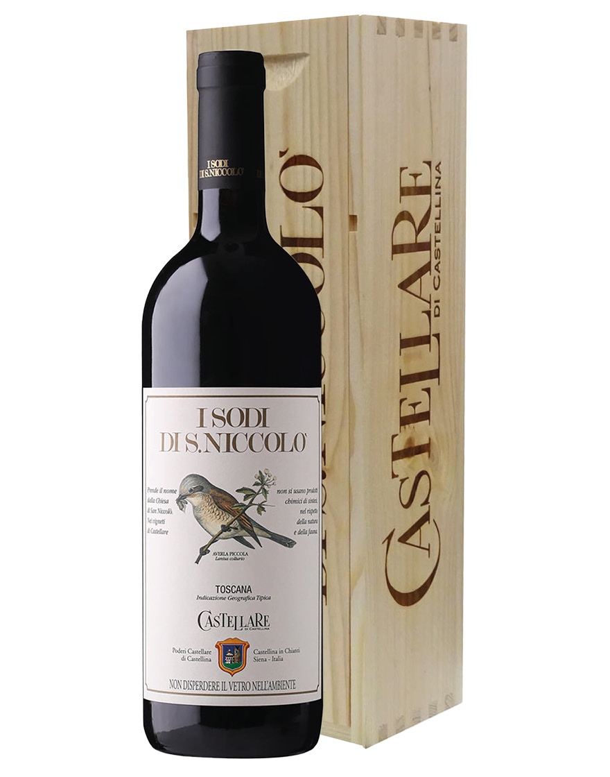 Toscana IGT I Sodi di San Niccolò 2019 Castellare di Castellina 0,75 ℓ, Caisse bois