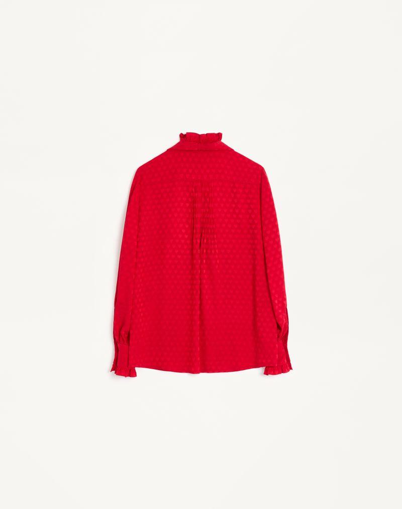Crepe De Chine skjorte med La Cour De Coeur print